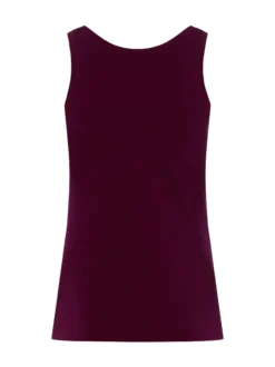Marie Lund Damen Top in aubergine - Ausschnitt: Rundhals