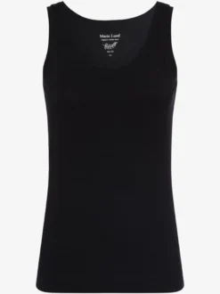 Marie Lund Damen Top in marine - Ausschnitt: Rundhals