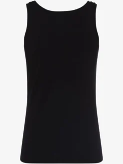 Marie Lund Damen Top in marine - Ausschnitt: Rundhals
