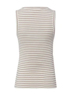Marie Lund Damen Top in melange weiß - Ärmel: ohne Arm