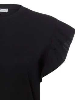 Marie Lund Damen T-Shirt in schwarz - Ärmel: extra kurz