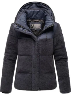 Marikoo Damen Kapuzenplüschjacke - Kaguraa 16 in marine