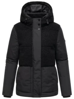 Marikoo Damen Plüschjacke - Sheeta 16 in schwarz