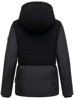 Marikoo Damen Plüschjacke - Sheeta 16 in schwarz