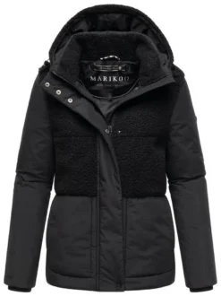 Marikoo Damen Plüschjacke - Sheeta 16 in schwarz