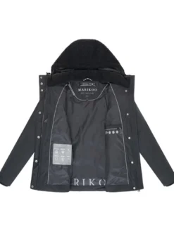 Marikoo Damen Plüschjacke - Sheeta 16 in schwarz