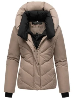 Marikoo Damen Steppjacke - Nadiraa 16 in taupe