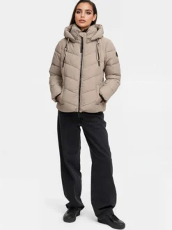 Marikoo Damen Winterjacke - Sahnemausii in taupe