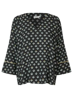 Masai Damen 3/4-Arm Oversize-Bluse in blau