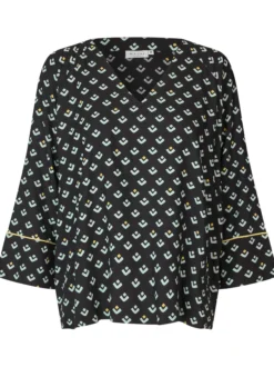 Masai Damen 3/4-Arm Oversize-Bluse in blau