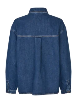 Masai Damen Jeansbluse in blau denim - Ärmel: langarm