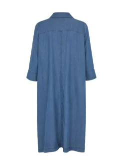 Masai Damen Jeanskleid in blau - Ausschnitt: Polokragen