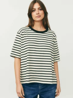 Masai Damen Kurzarm T-shirt in schwarz - Ärmel: Halbarm