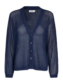 Masai Damen Strickjacke in marine - Ärmel: langarm