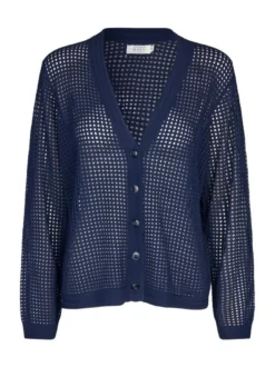 Masai Damen Strickjacke in marine - Ärmel: langarm