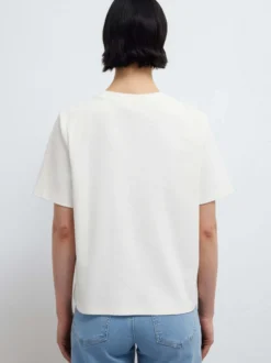 Mavi Damen T-Shirt in weiß - Ausschnitt: Rundhals