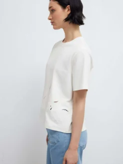 Mavi Damen T-Shirt in weiß - Ausschnitt: Rundhals