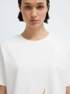 Mavi Damen T-Shirt in weiß - Ausschnitt: Rundhals