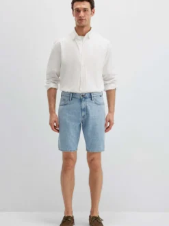 Mavi Herren Jeansshorts - Lucas in bleached