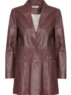 Maze Damen Lederblazer in braun