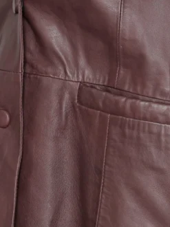 Maze Damen Lederblazer in braun
