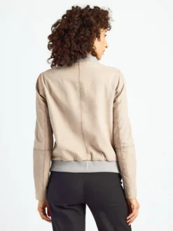 Maze Damen Lederblouson in lila