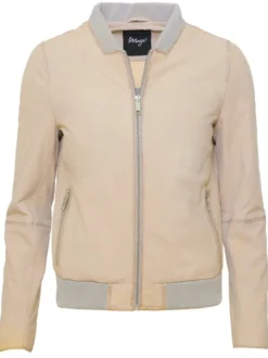 Maze Damen Lederblouson in lila