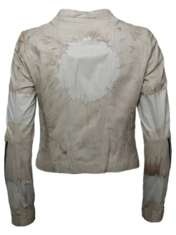 Maze Damen Lederjacke in beige