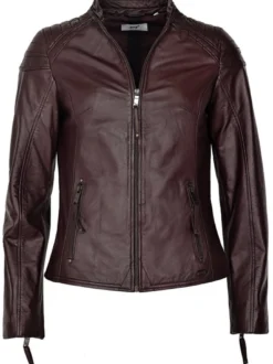 Maze Damen Lederjacke in braun