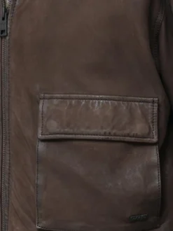 Maze Damen Lederjacke in braun