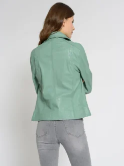 Maze Damen Lederjacke in grün