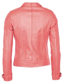Maze Damen Lederjacke in koralle