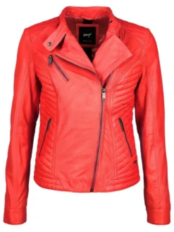 Maze Damen Lederjacke in rot