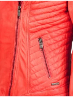 Maze Damen Lederjacke in rot