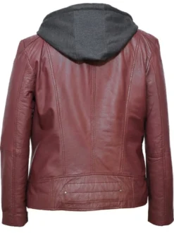 Maze Damen Lederjacke in rot
