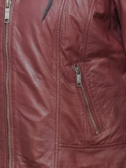 Maze Damen Lederjacke in rot