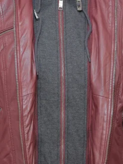 Maze Damen Lederjacke in rot