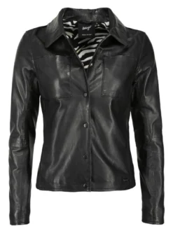 Maze Damen Lederjacke in schwarz