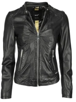 Maze Damen Lederjacke in schwarz