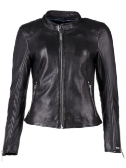 Maze Damen Lederjacke in schwarz