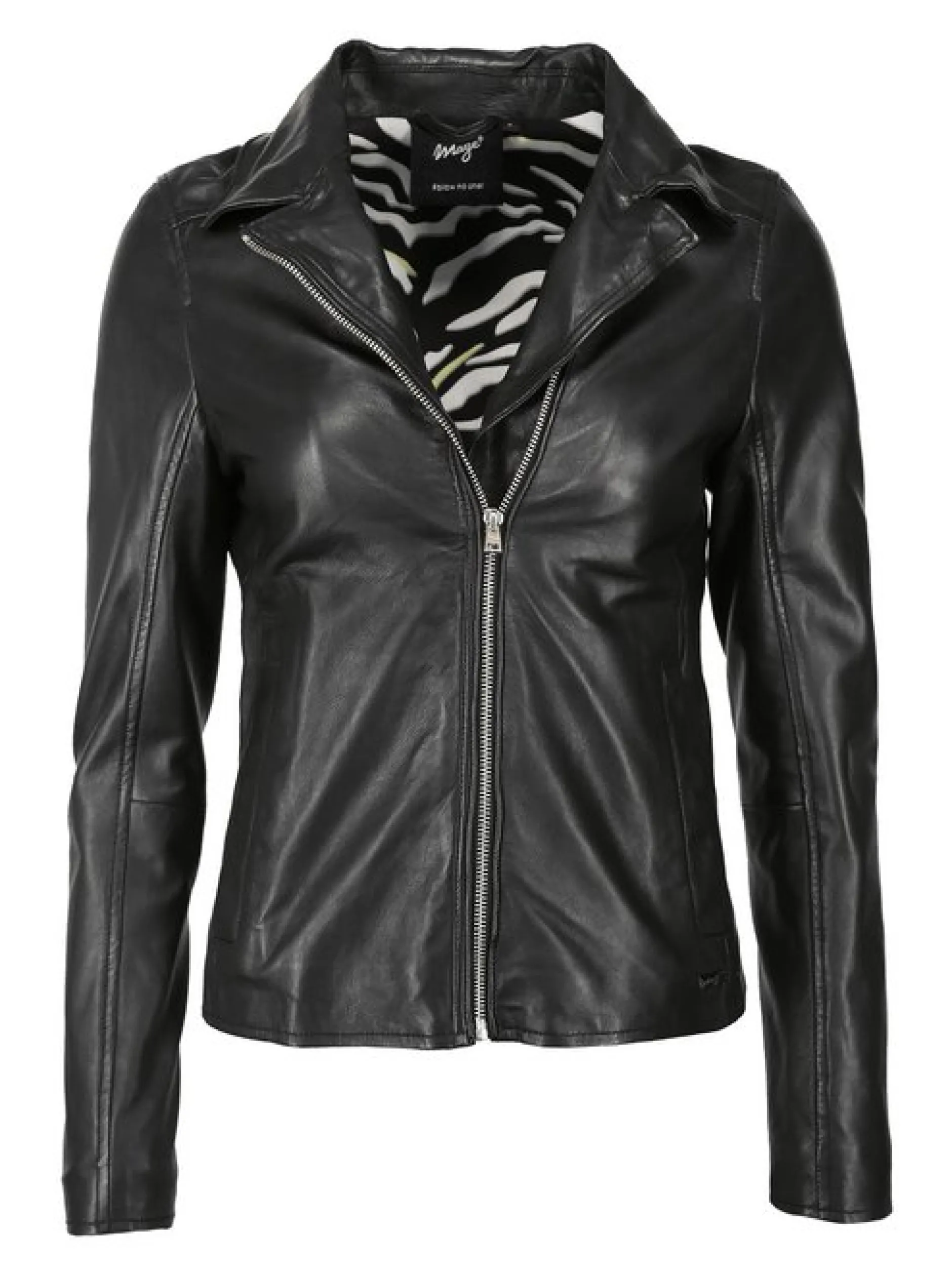Maze Damen Lederjacke in schwarz