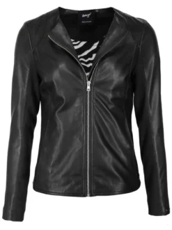 Maze Damen Lederjacke in schwarz