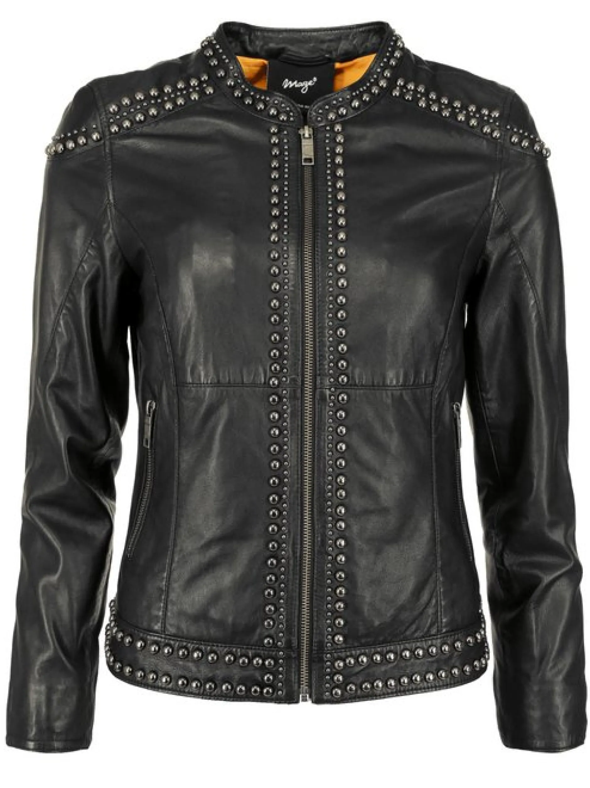 Maze Damen Lederjacke in schwarz