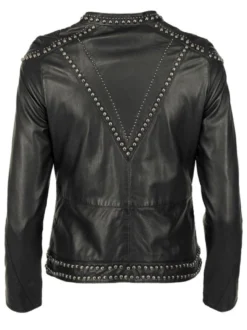 Maze Damen Lederjacke in schwarz
