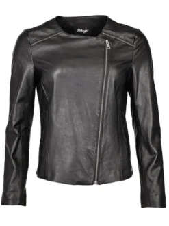 Maze Damen Lederjacke in schwarz