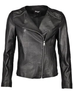 Maze Damen Lederjacke in schwarz