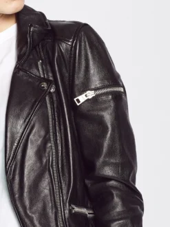 Maze Damen Lederjacke in schwarz