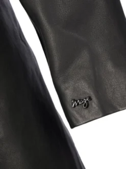 Maze Damen Ledermantel in schwarz