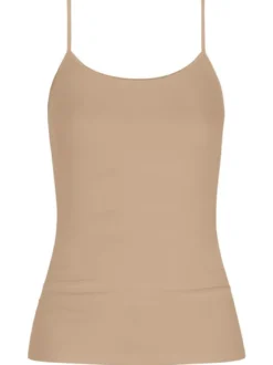 Mey Damen Spaghetti Top - Emotion in melange braun