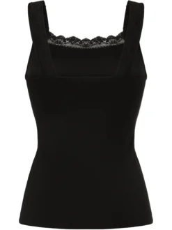 Mey Damen Top in schwarz - Ausschnitt: Karree